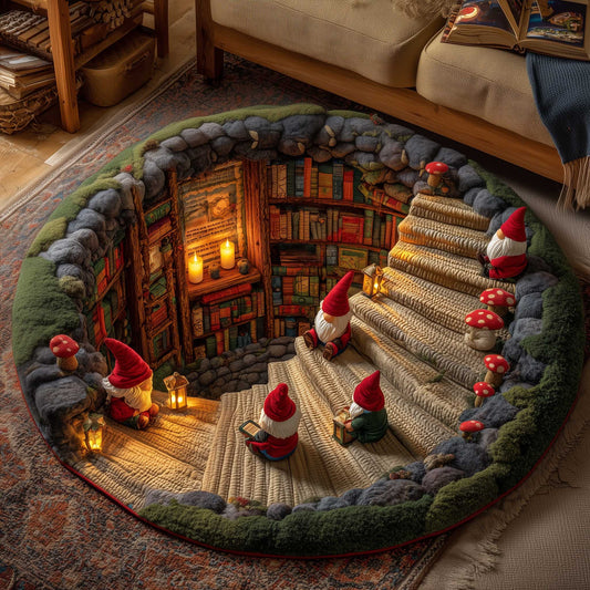 Snowy Gnome Quilted Round Mat GFTOMA6518