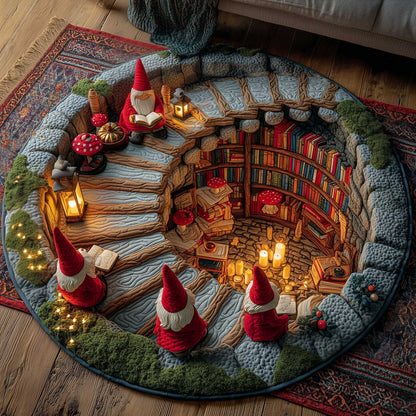 Snowy Gnome Quilted Round Mat GFTOMA6520