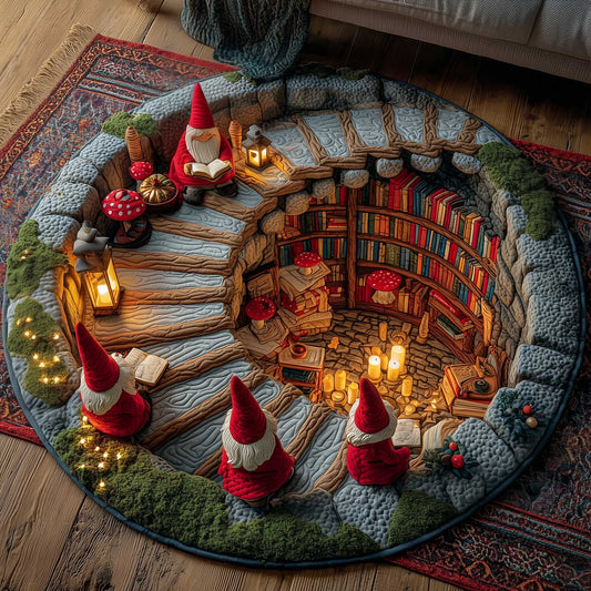 Snowy Gnome Quilted Round Mat GFTOMA6520