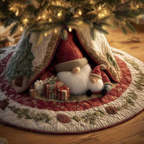 Snowy Gnome Quilted Tree Skirt GFTOMA6523