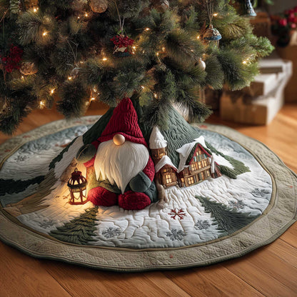 Snowy Gnome Quilted Tree Skirt GFTOMA6524