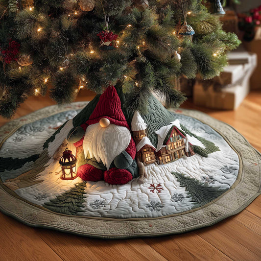 Snowy Gnome Quilted Tree Skirt GFTOMA6524