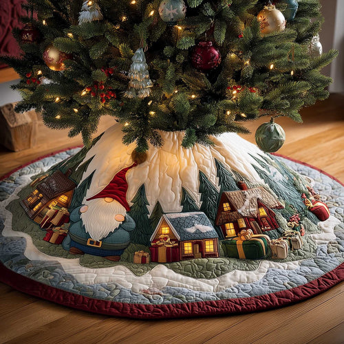 Snowy Gnome Quilted Tree Skirt GFTOMA6529