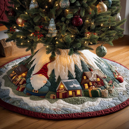 Snowy Gnome Quilted Tree Skirt GFTOMA6529