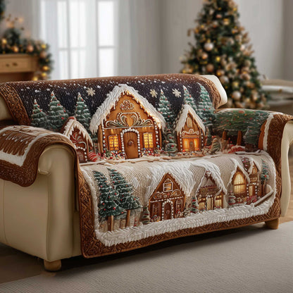 Gingerbread House Quilted Sofa Cover GFTOMA6540