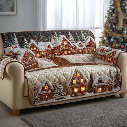 Gingerbread House Quilted Sofa Cover GFTOMA6541