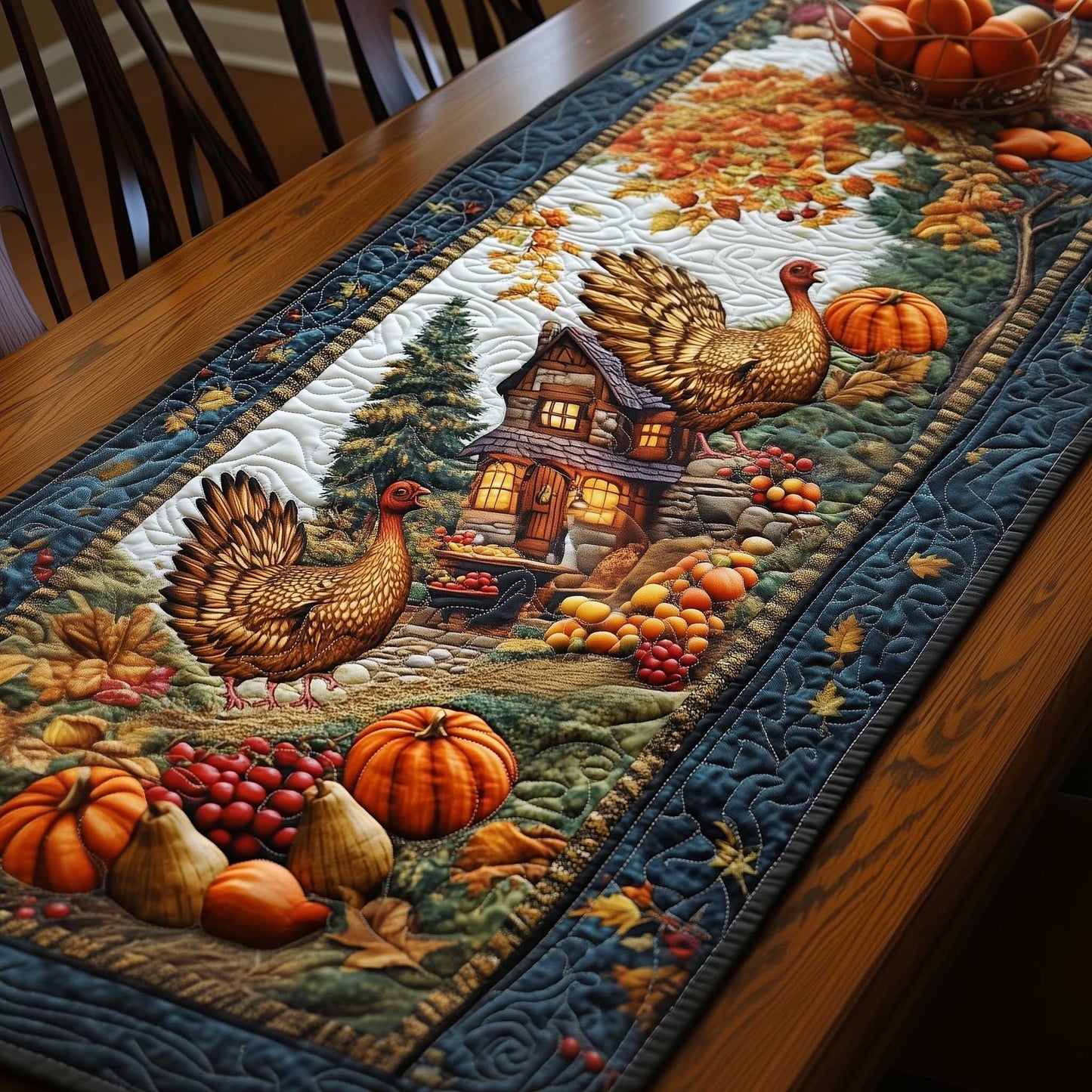 Turkey Quilted Table Runner GFTOMA6544