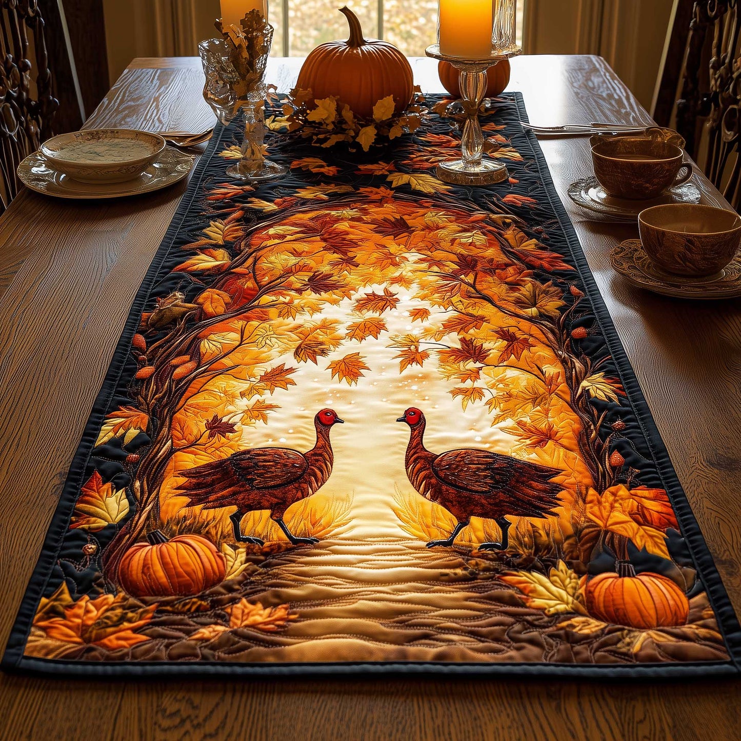 Turkey Quilted Table Runner GFTOMA6547