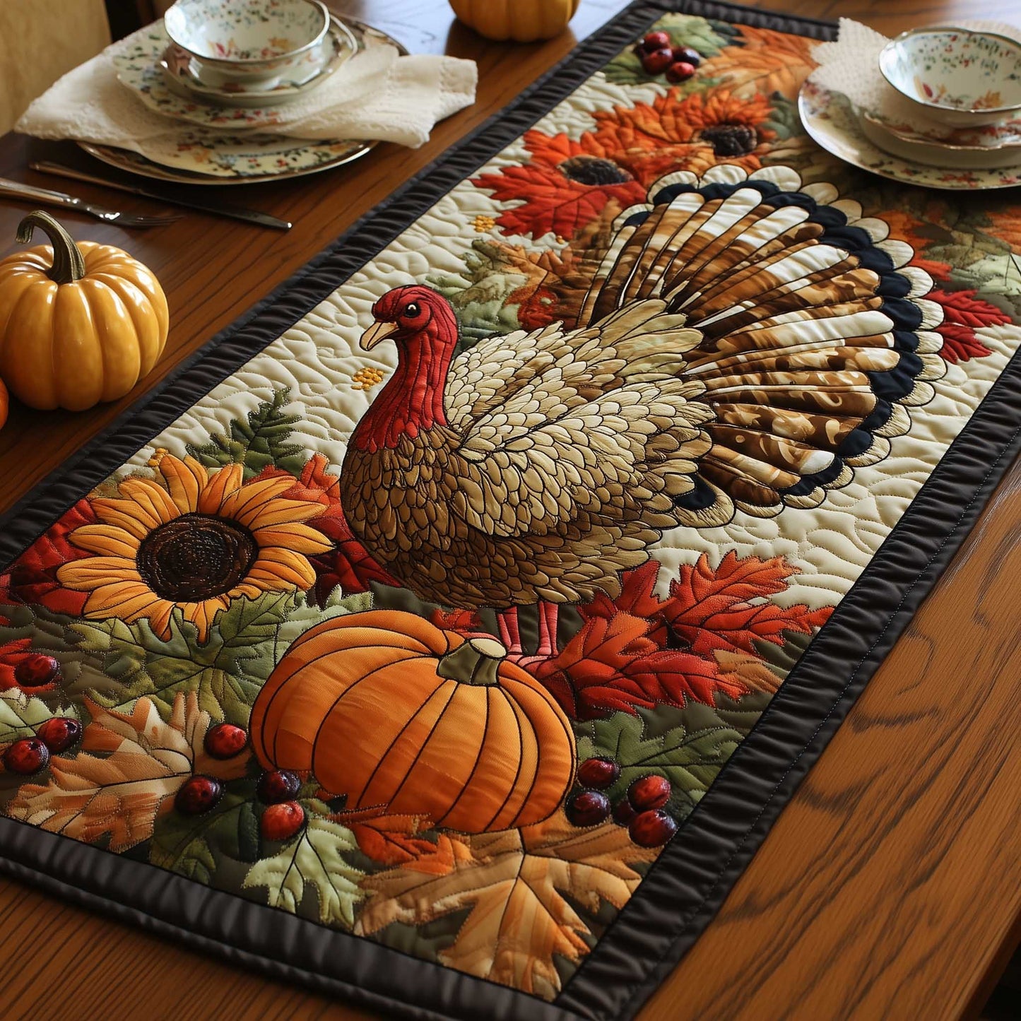 Turkey Quilted Table Runner GFTOMA6550