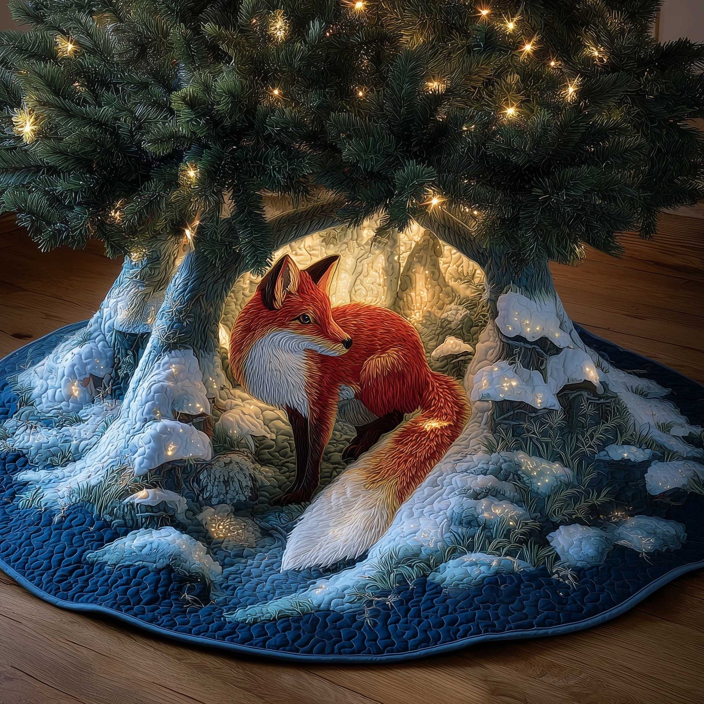 Fox Quilted Tree Skirt GFTOMA6554