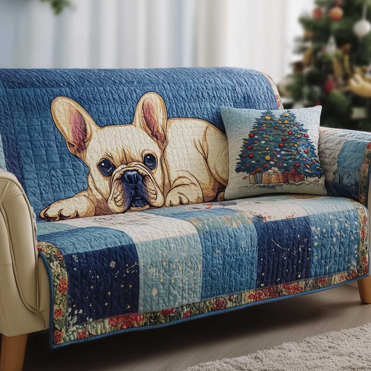 French Bulldog Quilted Sofa Cover GFTOMA6565