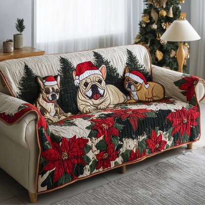 French Bulldog Quilted Sofa Cover GFTOMA6566