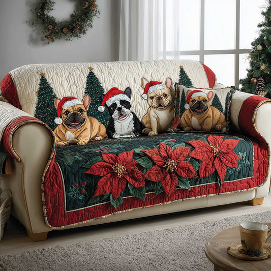 French Bulldog Quilted Sofa Cover GFTOMA6567
