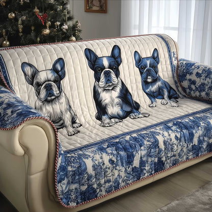 French Bulldog Quilted Sofa Cover GFTOMA6568