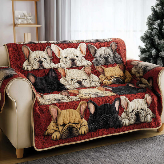 French Bulldog Quilted Sofa Cover GFTOMA6571