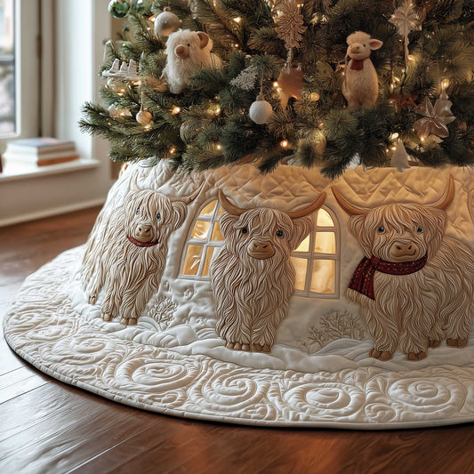 Highland Cow Quilted Tree Skirt GFTOMA6590