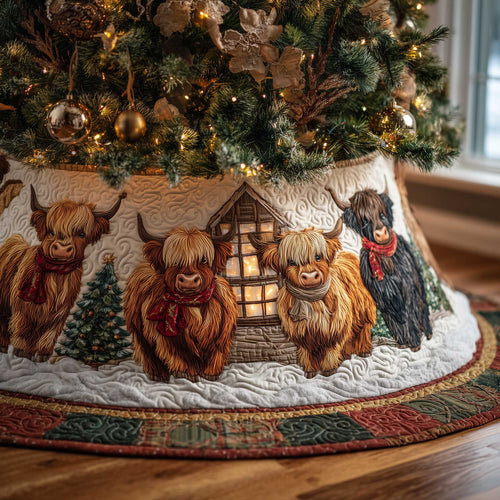 Highland Cow Quilted Tree Skirt GFTOMA6594