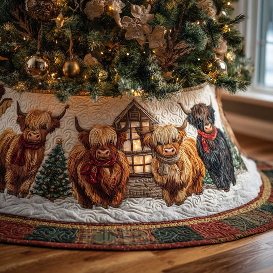 Highland Cow Quilted Tree Skirt GFTOMA6594