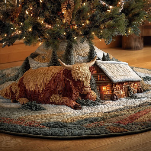 Highland Cow Quilted Tree Skirt GFTOMA6595