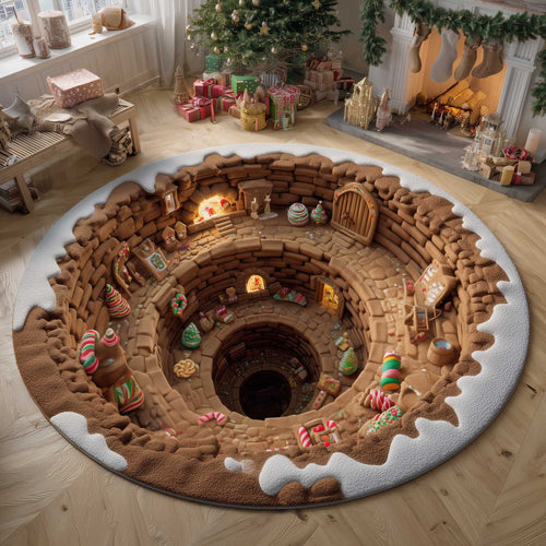 Gingerbread Workshop Quilted Round Mat GFTOMA6650