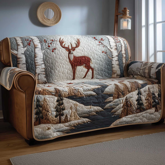 Deer Quilted Sofa Cover GFTOMA6697