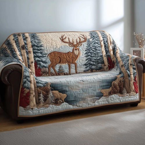 Deer Quilted Sofa Cover GFTOMA6699