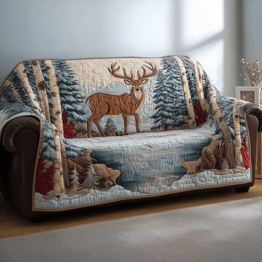 Deer Quilted Sofa Cover GFTOMA6699