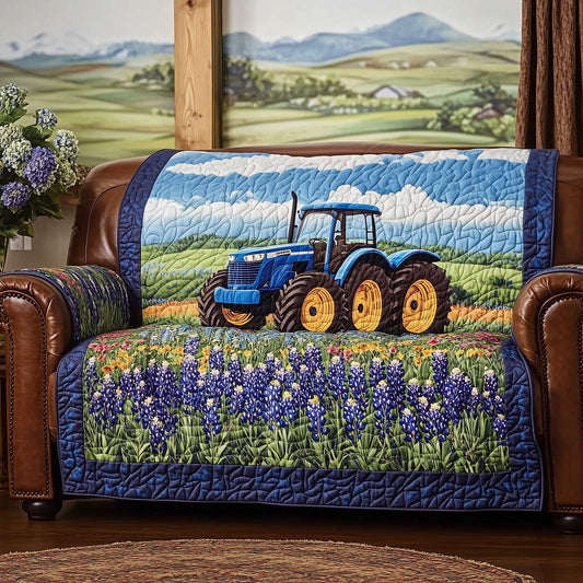 Bluebonnet Quilted Sofa Cover GFTOMA6716