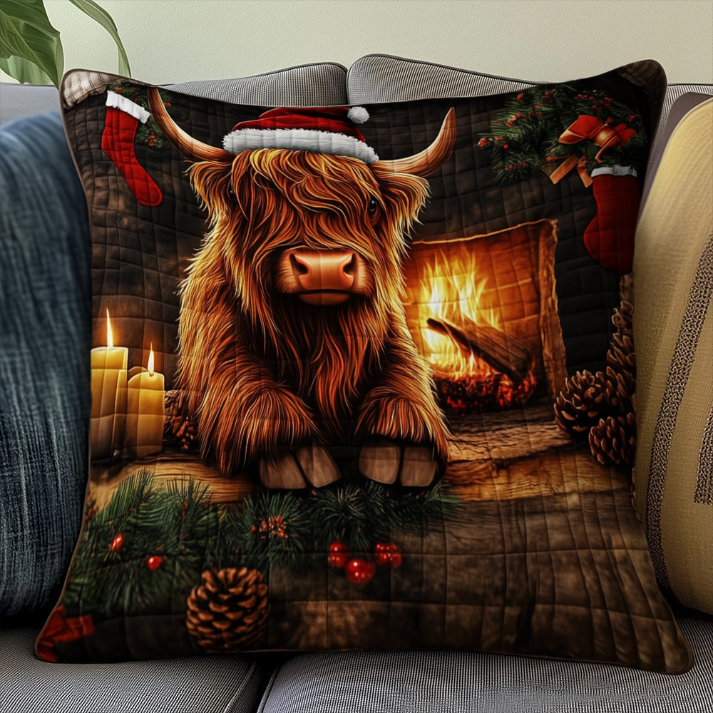 Highland Cow Quilted Pillow Case GFTOMA6720