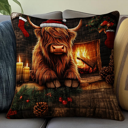 Highland Cow Quilted Pillow Case GFTOMA6720