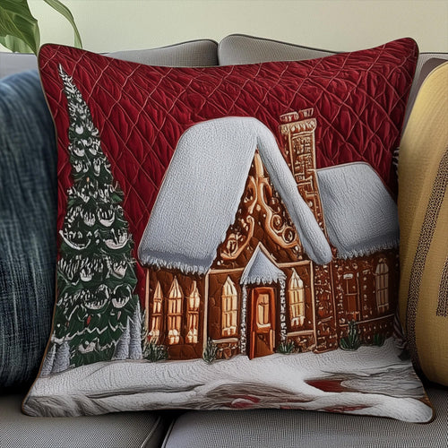 Gingerbread House Quilted Pillow Case GFTOMA6722