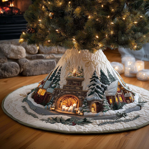 Fireplace Dream Quilted Tree Skirt GFTOMA6758