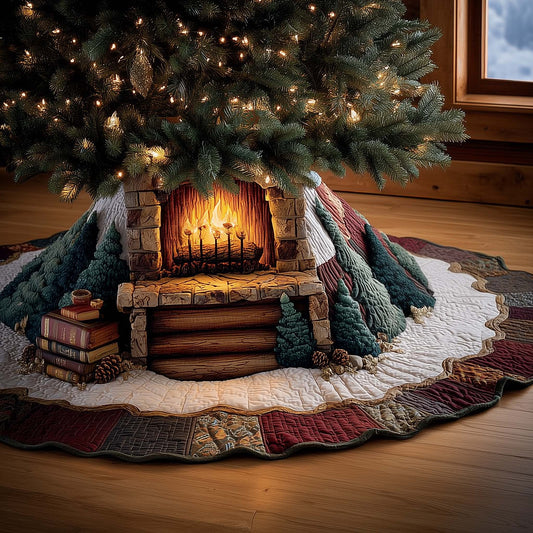 Fireplace Dream Quilted Tree Skirt GFTOMA6759