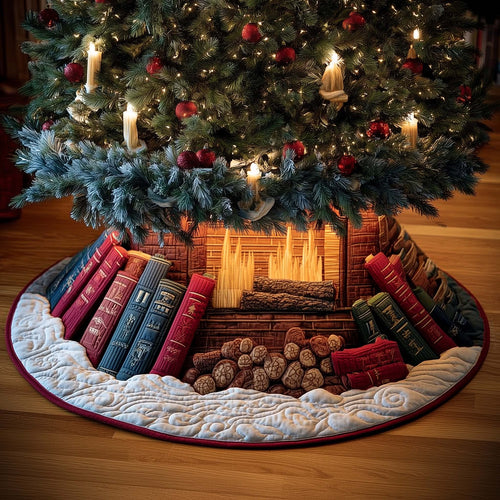 Fireplace Dream Quilted Tree Skirt GFTOMA6760