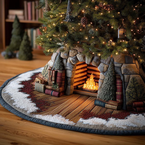 Fireplace Dream Quilted Tree Skirt GFTOMA6761