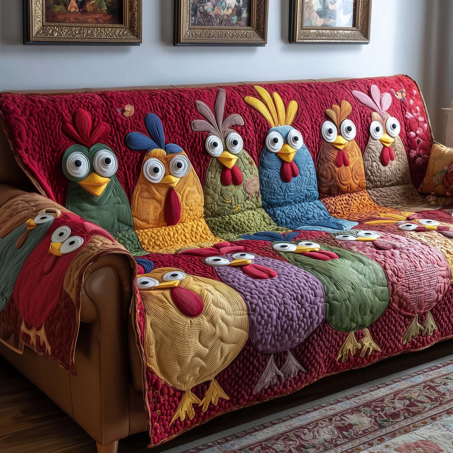 Chicken Quilted Sofa Cover GFTOMA6764