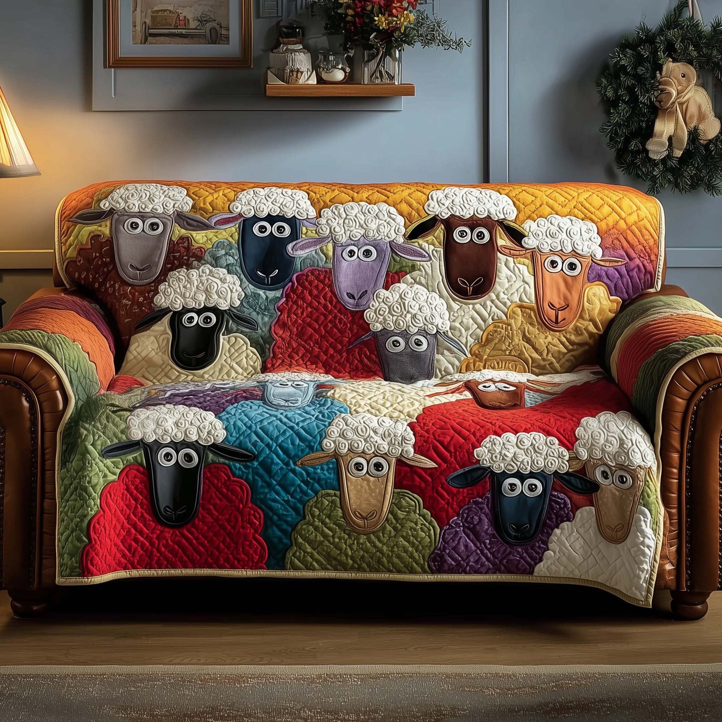Sheep Quilted Sofa Cover GFTOMA6774