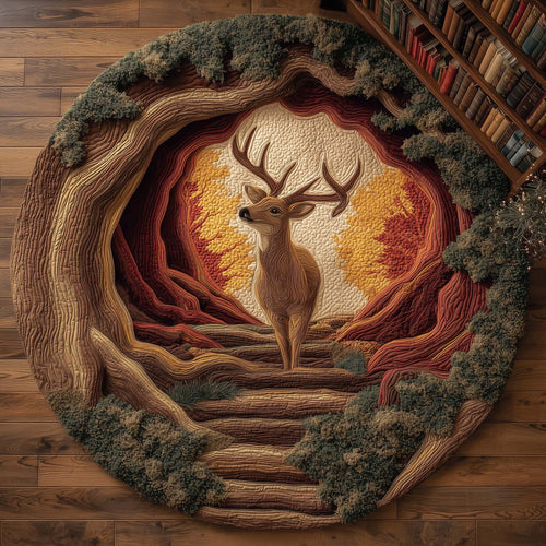 Deer Quilted Round Mat GFTOMA6824