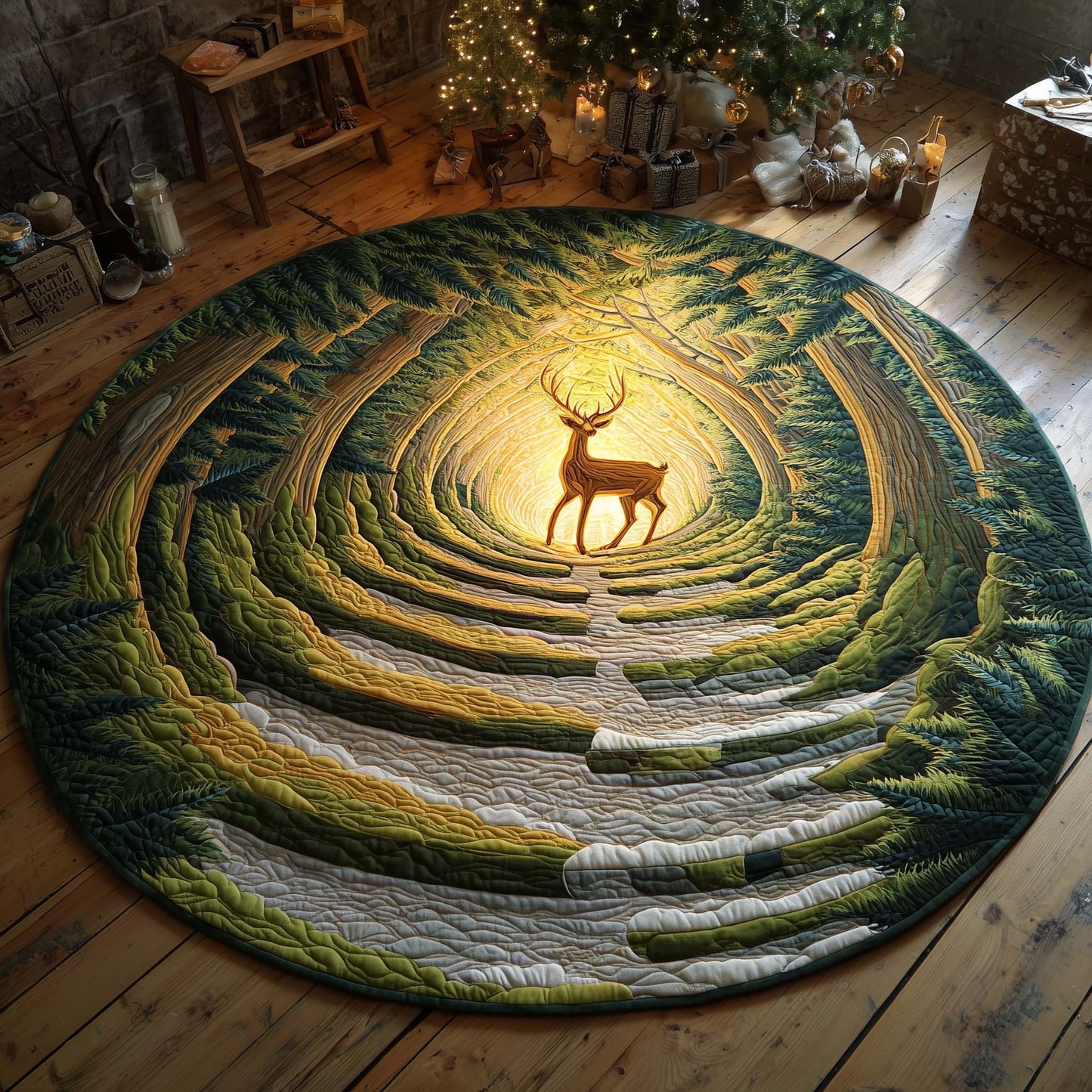 Yuletide Cellar Quilted Round Mat GFTOMA6826