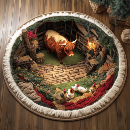 Farmhouse Quilted Round Mat GFTOMA6866