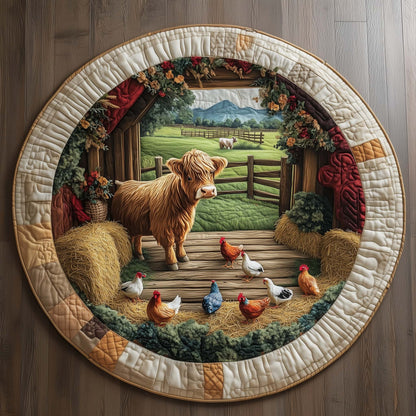 Farmhouse Quilted Round Mat GFTOMA6869