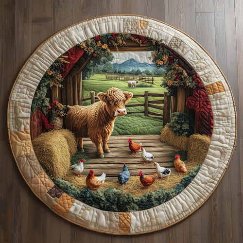 Farmhouse Quilted Round Mat GFTOMA6869