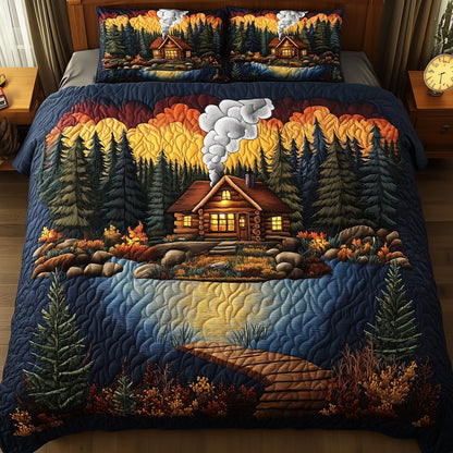Rustic Cabin 3-Piece Quilted Bedding Set GFTOMA687