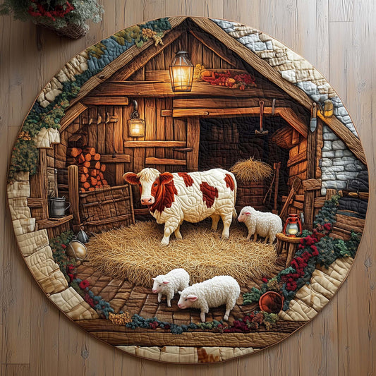 Farmhouse Quilted Round Mat GFTOMA6871