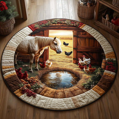 Farmhouse Quilted Round Mat GFTOMA6874