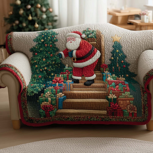 Jolly Santa Quilted Sofa Cover GFTOMA6884