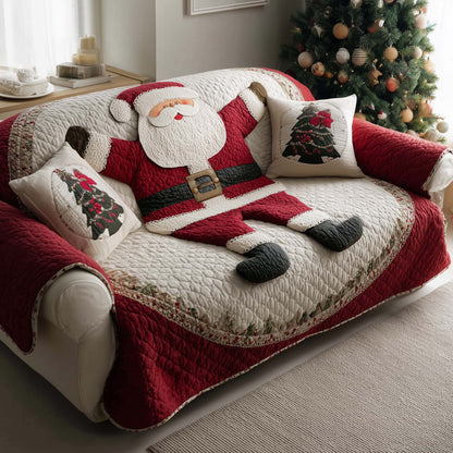 Jolly Santa Quilted Sofa Cover GFTOMA6886