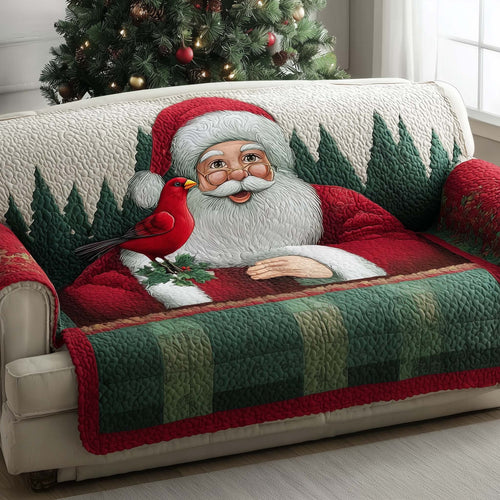 Jolly Santa Quilted Sofa Cover GFTOMA6890