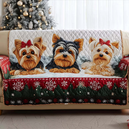 Yorkshire Terrier Quilted Sofa Cover GFTOMA6916