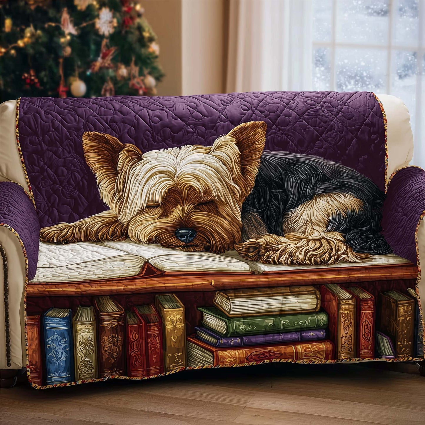 Yorkshire Terrier Quilted Sofa Cover GFTOMA6917